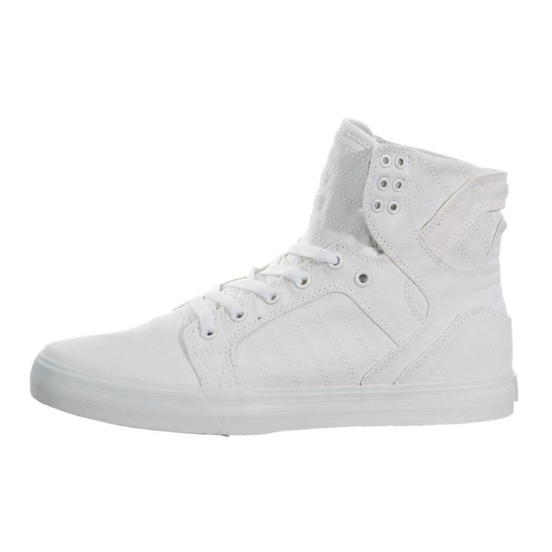 Buty Supra SKYTOP - Sneakersy Wysokie Męskie - Białe (FPIJ-48653)